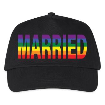 Verheiratet im Regenbogen - Kinder Basecap - Schwarz - Vorne