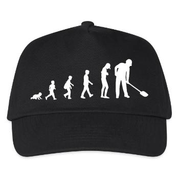 Evolution vom Baby zum Bauarbeiter - Kinder Basecap - Schwarz - Vorne