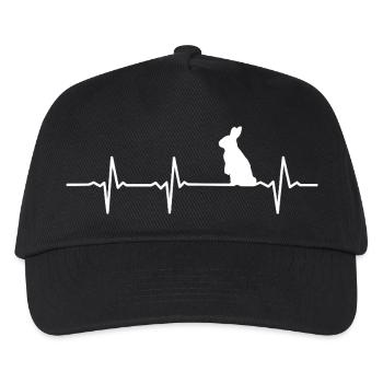 Motif d’impulsion de lapin - Casquette de baseball Enfant - noir - Devant