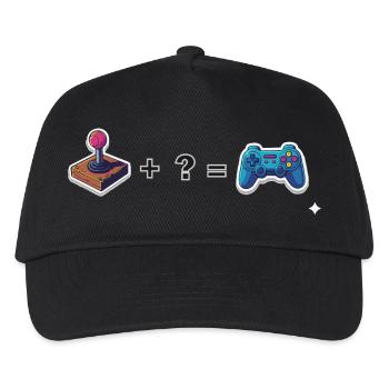 Joystick rétro rencontre manette - Casquette de baseball Enfant - noir - Devant
