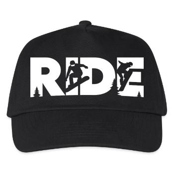 Ride Snowboarden Snowboard Snowboarder - Kinder Basecap - Schwarz - Vorne