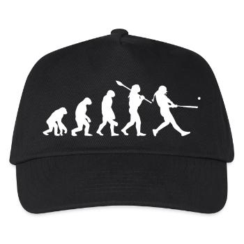 Entwicklung der Baseball-Softball-Silhouette des Mannes - Kinder Basecap - Schwarz - Vorne
