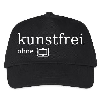 kunstfrei mit ohne rahmen - Kinder Basecap - Schwarz - Vorne