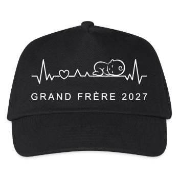 Futur Grand Frère 2027 Advertisement Grossesse - Kids’ Baseball Cap - black - Front