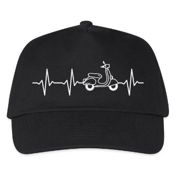 Conducteur de scooter Heartbeat Scooter Mobylette Scooter - Casquette de baseball Enfant - noir - Devant