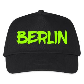 Berlin - Deutschland - Hauptstadt - Berliner Bär - Kinder Basecap - Schwarz - Vorne