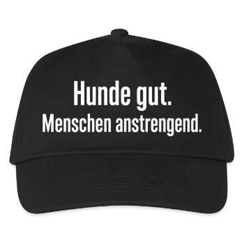 Hunde gut Menschen anstrengend Lustiges Motiv - Kinder Basecap - Schwarz - Vorne