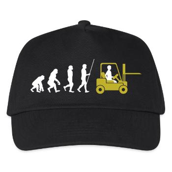 Evolution to a forklift driver - Kids’ Baseball Cap - black - Front