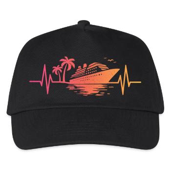 Sunset cruise ship cruise - Kids’ Baseball Cap - black - Front