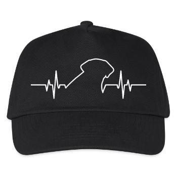 Labrador Retriever Herzschlag-Hundeliebhaber-Geschenk - Kinder Basecap - Schwarz - Vorne