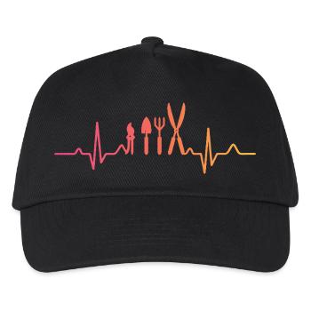 Sunset Heartbeat Gardener Planter - Kids’ Baseball Cap - black - Front