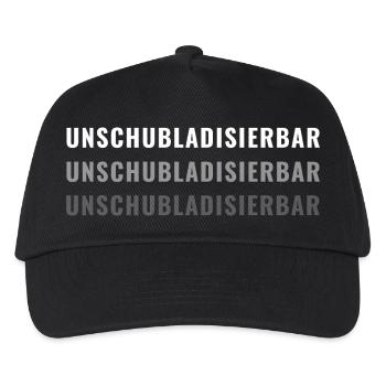 Unschubladisierbar Typo Statement - Kinder Basecap - Schwarz - Vorne