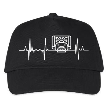Herzschlag Game Development - Kinder Basecap - Schwarz - Vorne