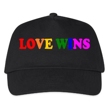 Love wins - Kids’ Baseball Cap - black - Front
