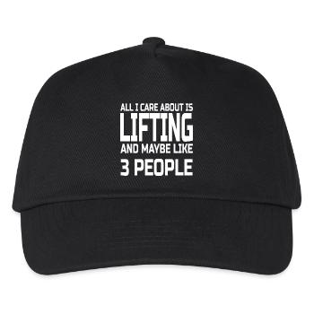 Care about lifting - Kids’ Baseball Cap - black - Front