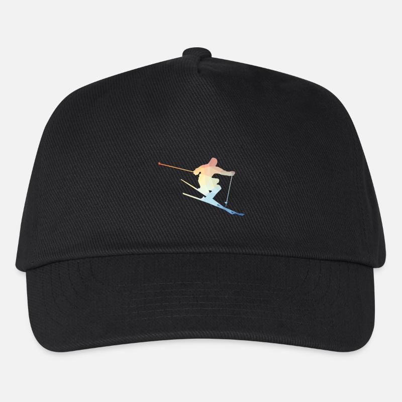 Skifahrer - Kinder Basecap - Schwarz