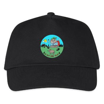 Cheslo: Go Out and Play - Kids’ Baseball Cap - black - Front