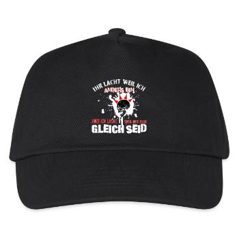 Punk - Ich lache - Kinder Basecap - Schwarz - Vorne