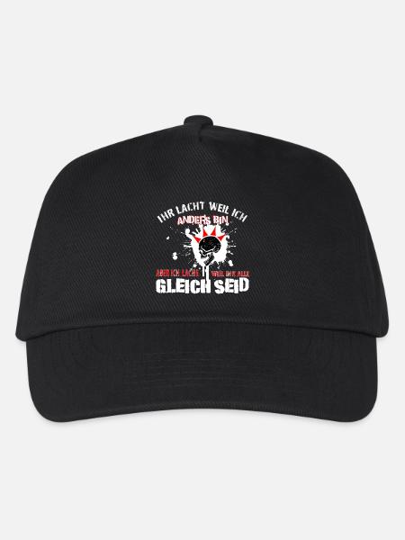 Punk - Ich lache - Kinder Basecap - Schwarz