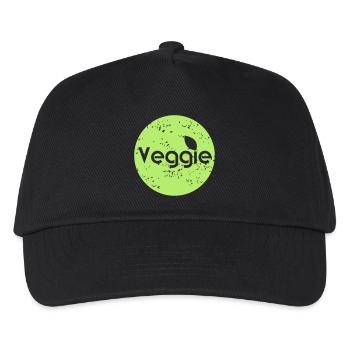 Veggie Stempel - Kinder Basecap - Schwarz - Vorne