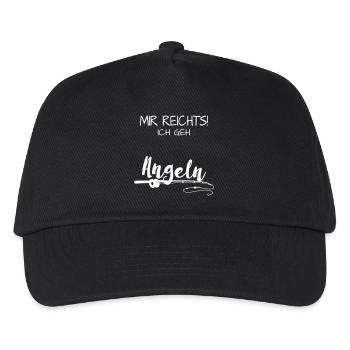 Mir reicht's! Ich geh' Angeln Geschenk - Kinder Basecap - Schwarz - Vorne