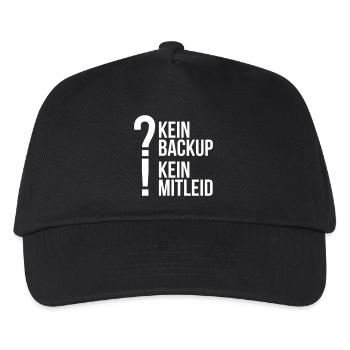 kein backup Mitleid Computer Spruch statement IT - Kinder Basecap - Schwarz - Vorne