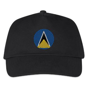 Saint Lucia Saint Lucia Love HEART Mandala - Kids’ Baseball Cap - black - Front