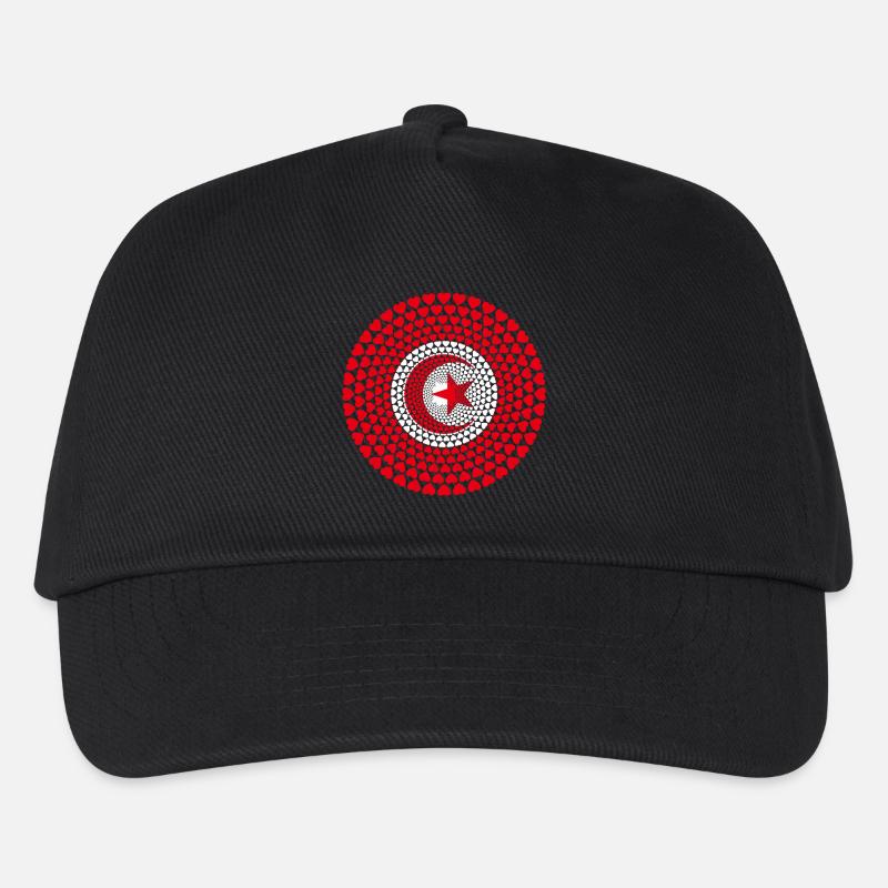 Tunisia Tunesien تونس ⵜⵓⵏⴻⵙ Love HERZ Mandala - Kinder Basecap - Schwarz