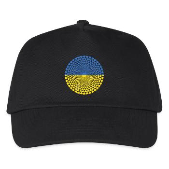 Ukraine Ukraine Україна Love HERZ Mandala - Kinder Basecap - Schwarz - Vorne