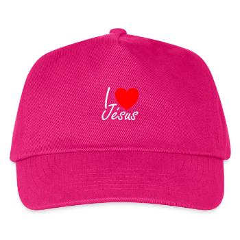 I love Jesus - Kids’ Baseball Cap - fuchsia - Front
