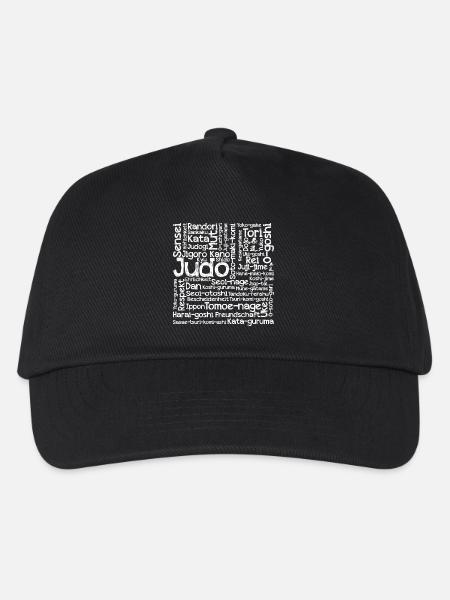 Judo Wortcollage white - Kinder Basecap - Schwarz