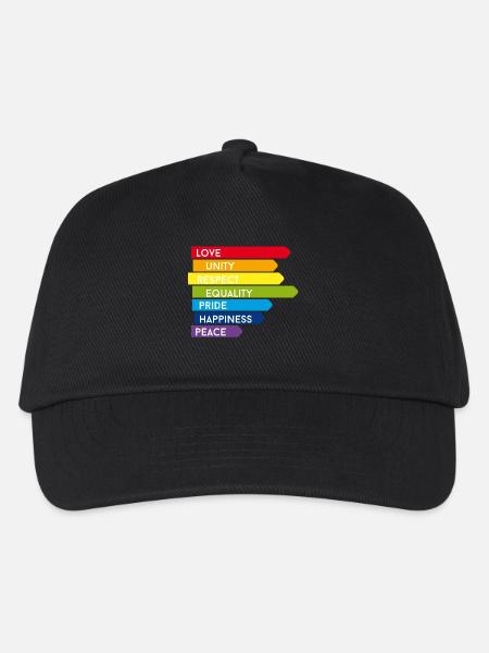 gay pride csd Regenbogen homo Parade stolz ehe lol - Kinder Basecap - Schwarz