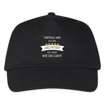 Vertrau mir Architekt - Kinder Basecap - Schwarz - Vorne