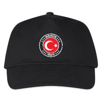 Memleketim Türkiye - Kinder Basecap - Schwarz - Vorne