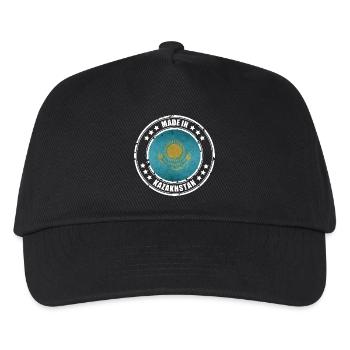 Made in Kazakhstan - Kids’ Baseball Cap - black - Front