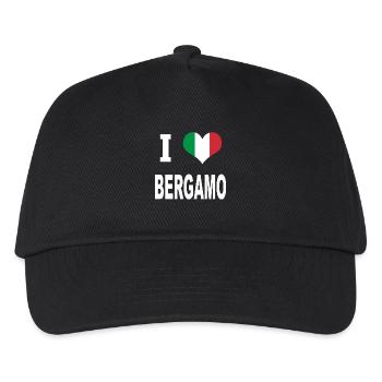 I Love Italy BERGAMO - Kinder Basecap - Schwarz - Vorne