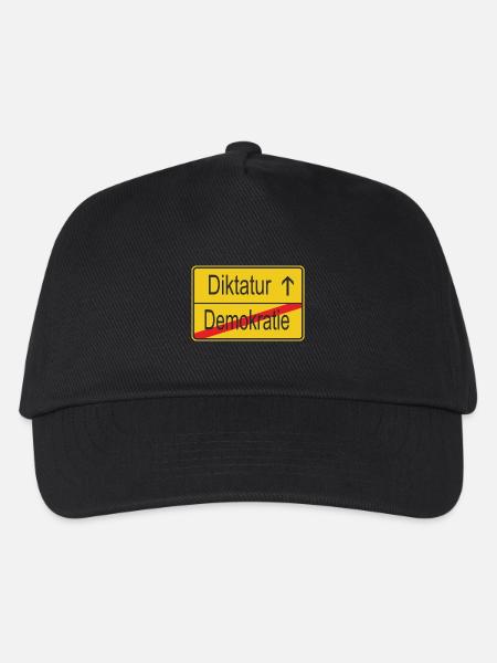 verlassen Demokratie betreten Diktatur - Kinder Basecap - Schwarz