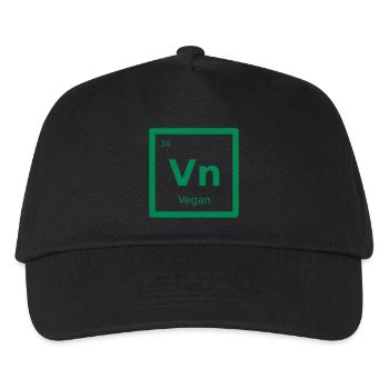 Vegan (Element) - Kinder Basecap - Schwarz - Vorne