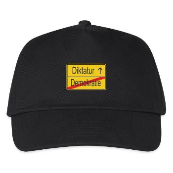verlassen Demokratie betreten Diktatur - Kinder Basecap - Schwarz - Vorne
