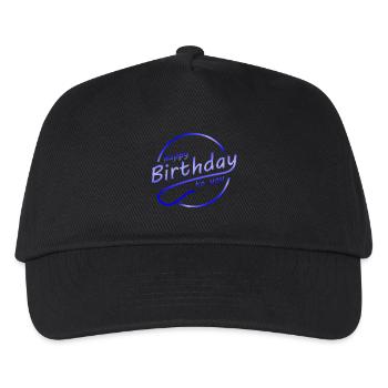 Happy Birthday Geburtstags Geschenke Feier Party - Kinder Basecap - Schwarz - Vorne