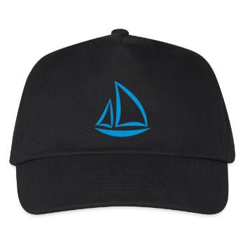 Segelboot - Kinder Basecap - Schwarz - Vorne
