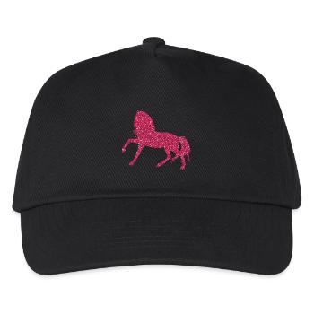 Pink Glitter Horse - Glittering horse Pink horses - Kids’ Baseball Cap - black - Front