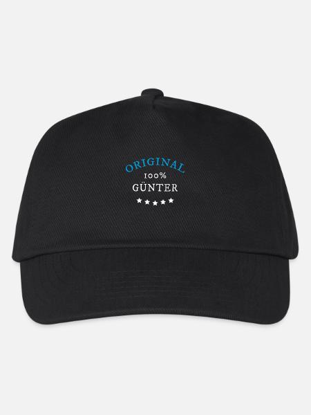 Original 100% Günter, Geschenk, - Kinder Basecap - Schwarz