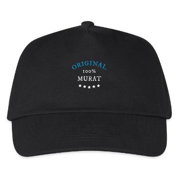 Original 100% Murat, Geschenk, Namen - Kinder Basecap - Schwarz - Vorne