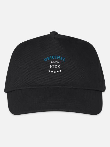 Original 100% Nick, gift, name - Kids’ Baseball Cap - black
