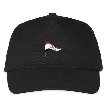 Irak Bagdad Flagge Fahne Landesfarben Fähnchen - Kinder Basecap - Schwarz - Vorne