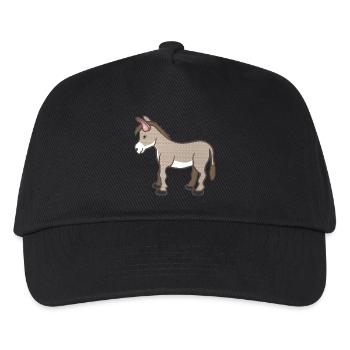 Esel - Kinder Basecap - Schwarz - Vorne