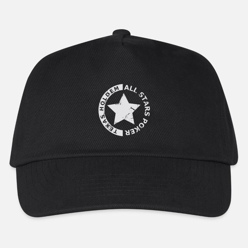 Alle weißen Poker-Stars - Kinder Basecap - Schwarz