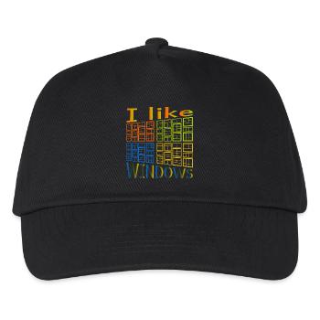 I like Windows - Kinder Basecap - Schwarz - Vorne