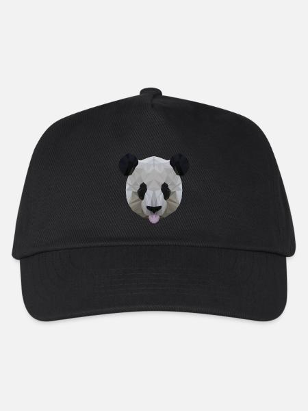 Polygon Panda - Kids’ Baseball Cap - black